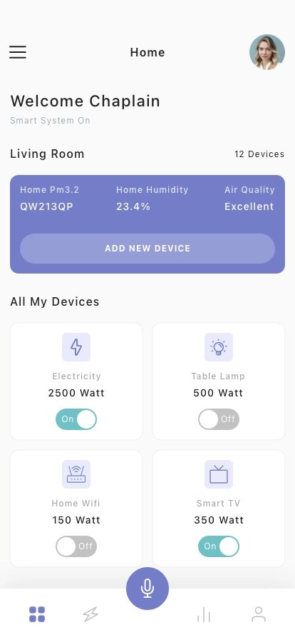 Home Control Mobile App UI Kit - Screenshot 1