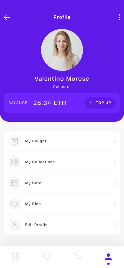 NFT Marketplace Mobile App UI Kit - Screenshot 4