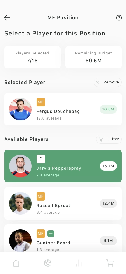Football Manager Game Mobile App UI Kit - Screenshot 3