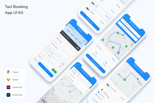 Taxi Booking App UI Kit
