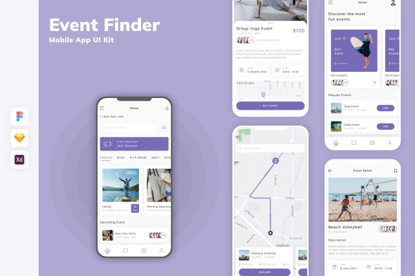 Event Finder Mobile App UI Kit