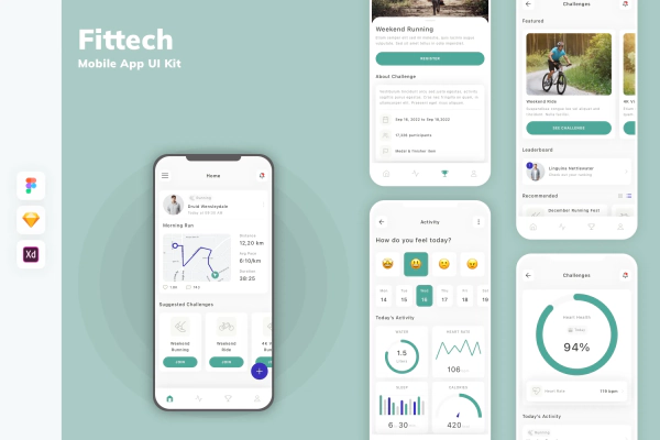 Fittech Mobile App UI Kit