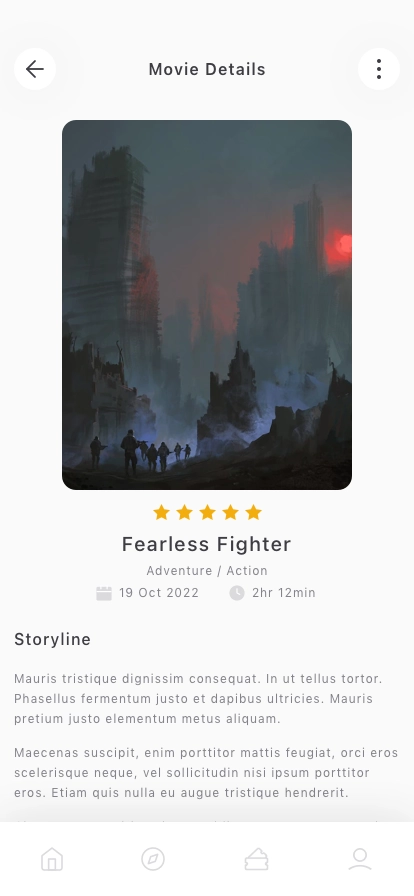Movie & Cinema Ticket Mobile App UI Kit - Screenshot 5