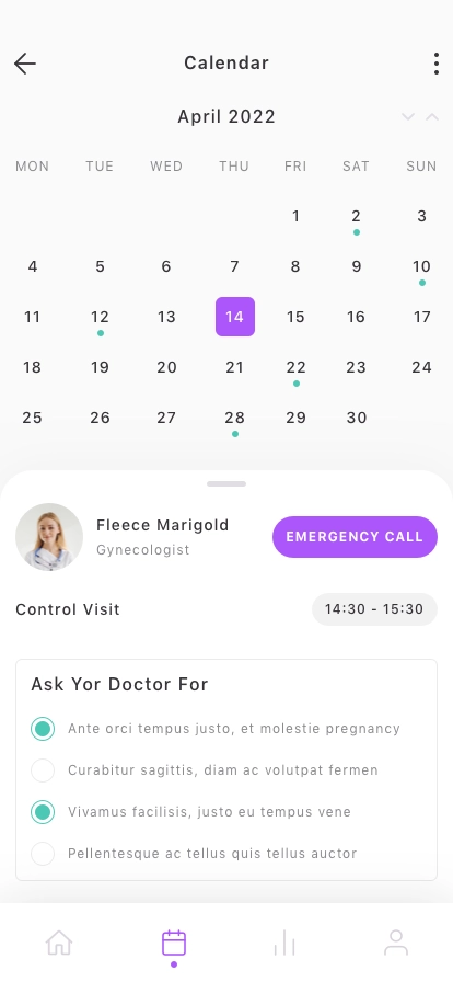 Pregnancy Tracker App UI Kit - Screenshot 5