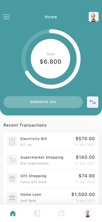 Finance & Banking Mobile App UI Kit - Screenshot 1