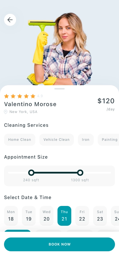Home Cleaning Mobile App UI Kit - Screenshot 3