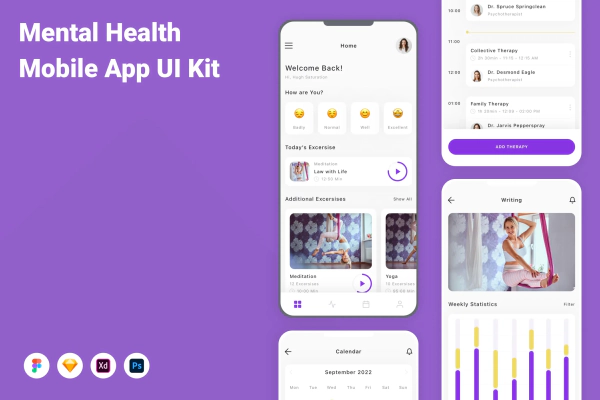 Mental Health Mobile App UI Kit