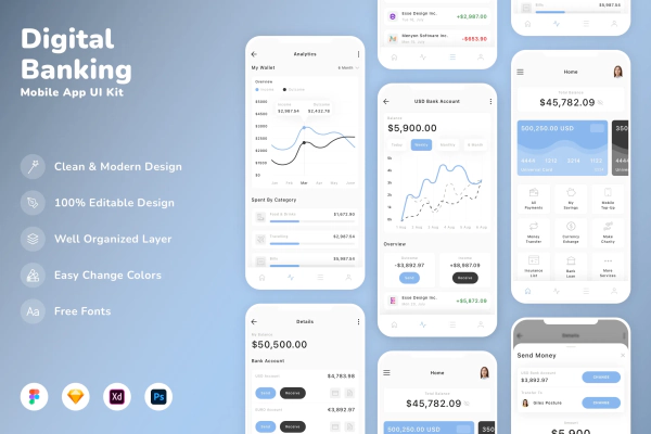 Digital Banking Mobile App UI Kit