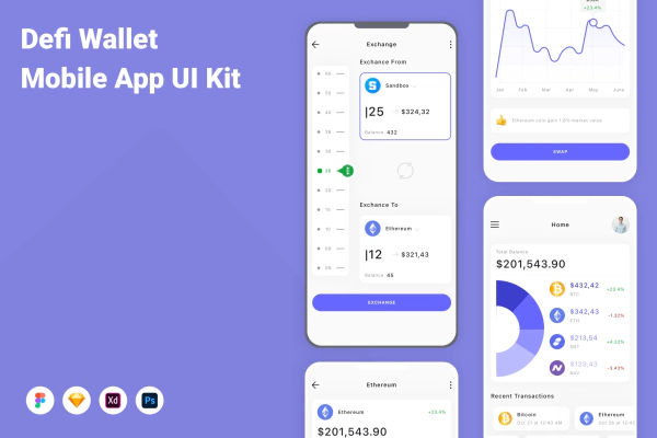 Defi Wallet Mobile App UI Kit