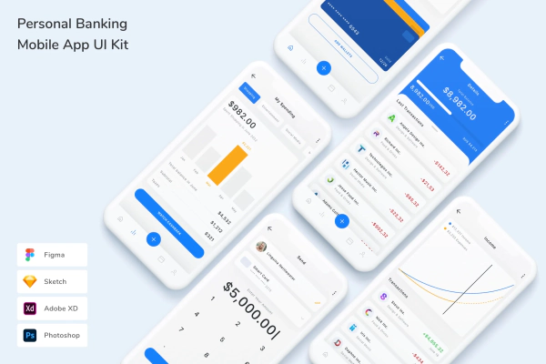 Personal Banking Mobile App UI Kit