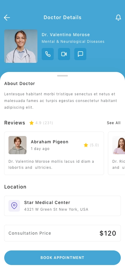 Medical Care App UI Kit - Screenshot 4
