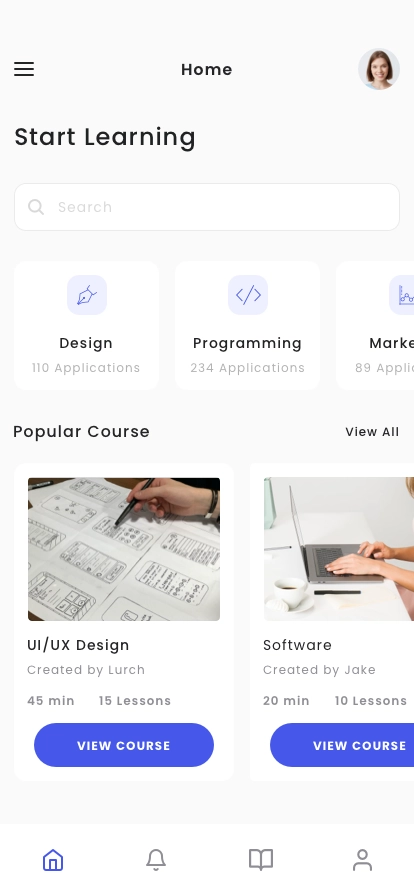 Online Course & Education App UI Kit - Screenshot 1