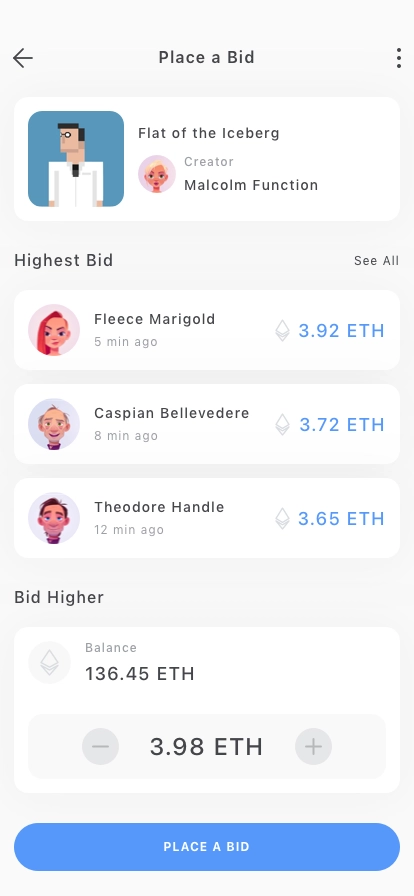 NFT Marketplace Mobile App UI Kit - Screenshot 4