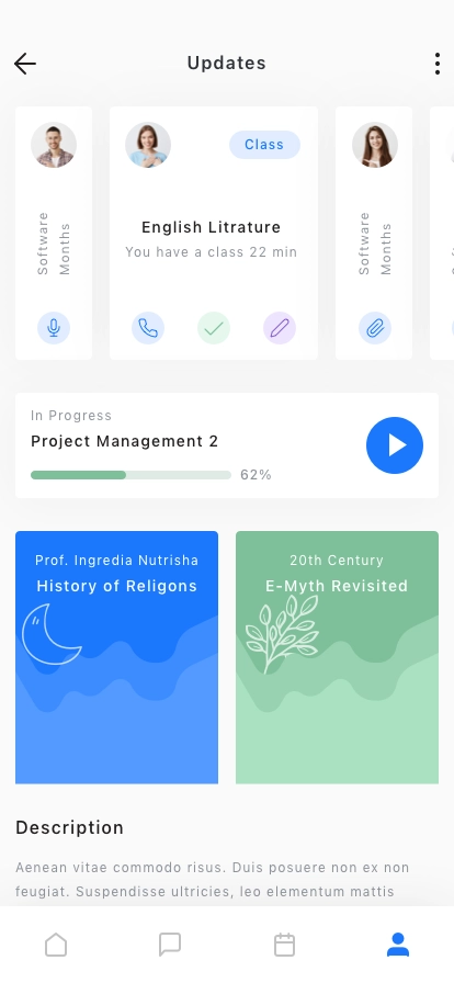 AI Learning Dashboard Mobile App UI Kit - Screenshot 1