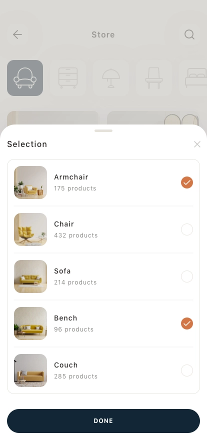 Home Furniture Mobile App UI Kit - Screenshot 2
