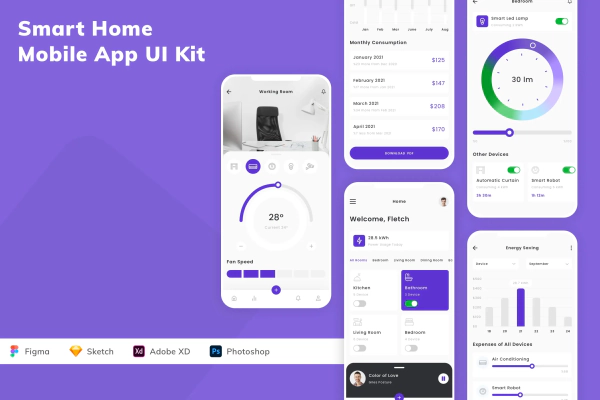 Smart Home Mobile App UI Kit