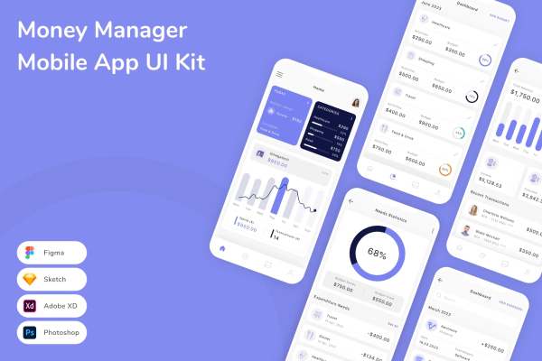 Money Manager Mobile App UI Kit