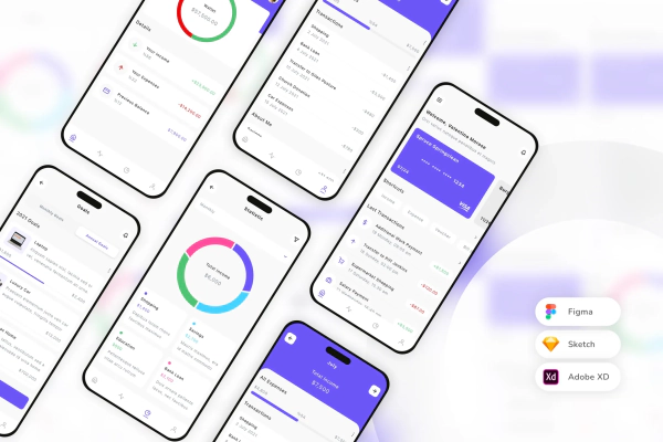 Personal Finance & Budget Management Mobile App UI Kit