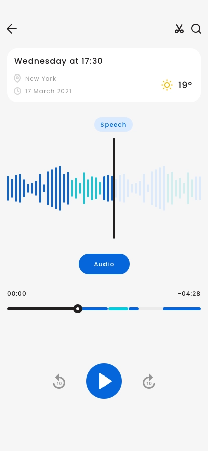 Voice & Audio Recorder Mobile App UI Kit - Screenshot 1