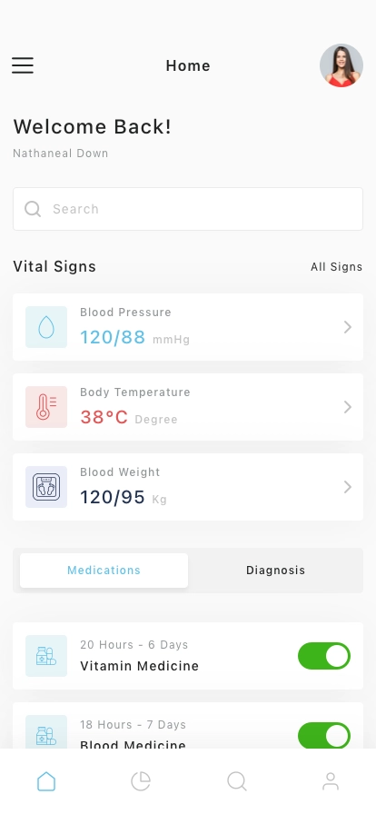Virtual Patient Monitoring Mobile App UI Kit - Screenshot 3
