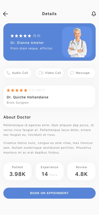 Medical Consultation Mobile App UI Kit - Screenshot 2