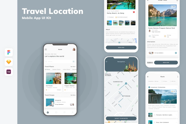 Travel Location Mobile App UI Kit