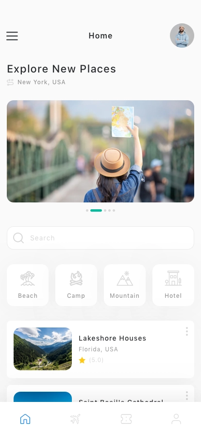Travel & Tour Mobile App UI Kit - Screenshot 1