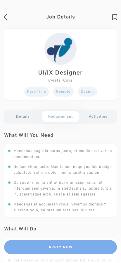 Work Finder Mobile App UI Kit - Screenshot 5