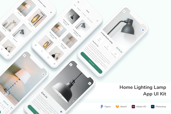 Home Lighting Lamp App UI Kit