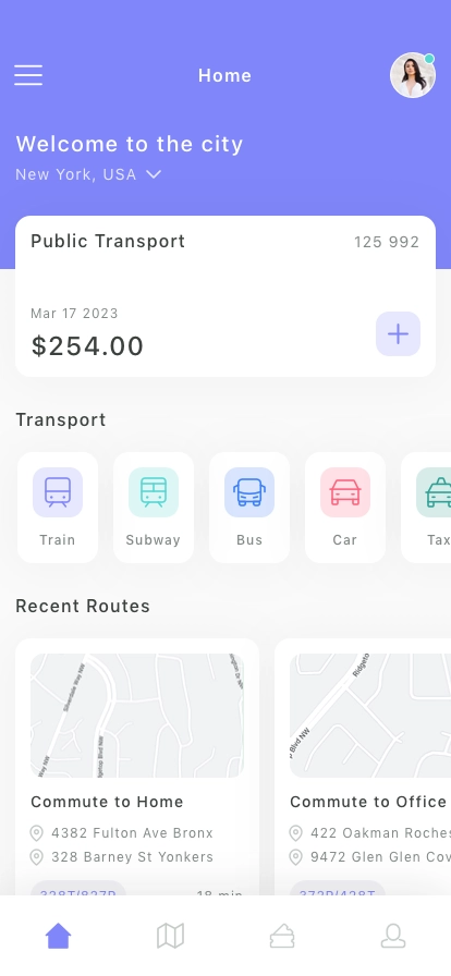 Public Transport Mobile App UI Kit - Screenshot 1