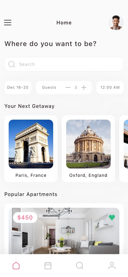Accommodation Booking Mobile App UI Kit - Screenshot 1