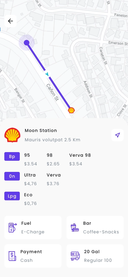 Fuel Station Finder App UI Kit - Screenshot 4