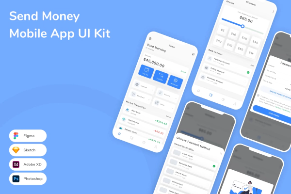 Send Money Mobile App UI Kit