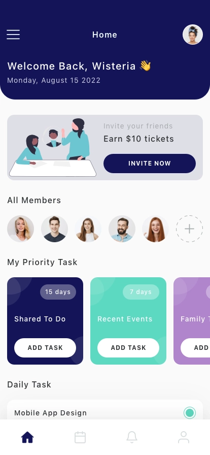 Daily Routine Planner Mobile App UI Kit - Screenshot 1