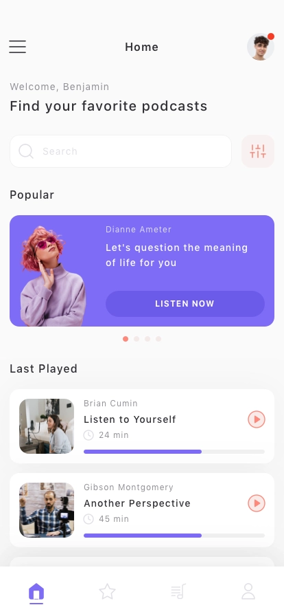 Podcast Mobile App UI Kit - Screenshot 2
