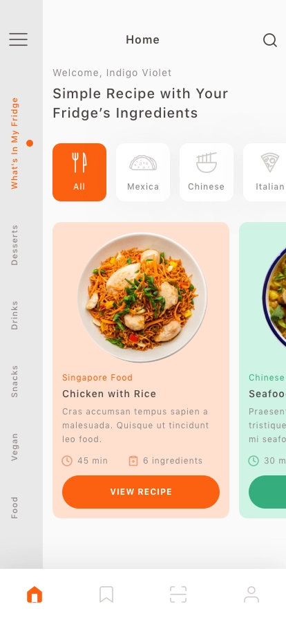 Food Recipe Mobile App UI Kit - Screenshot 1