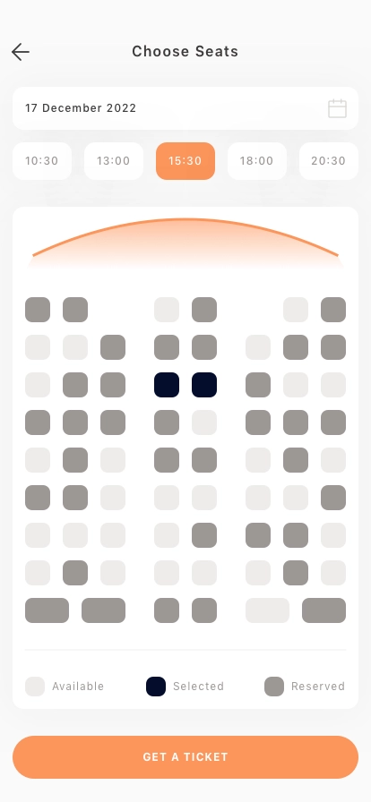 Cinema Booking Mobile App UI Kit - Screenshot 4