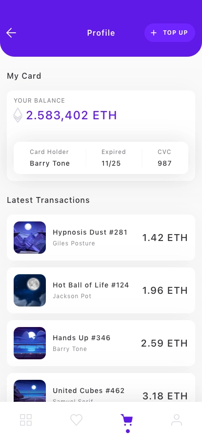 NFT Marketplace Mobile App UI Kit - Screenshot 5