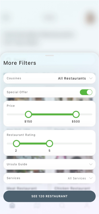 Restaurant Search Mobile App UI Kit - Screenshot 3