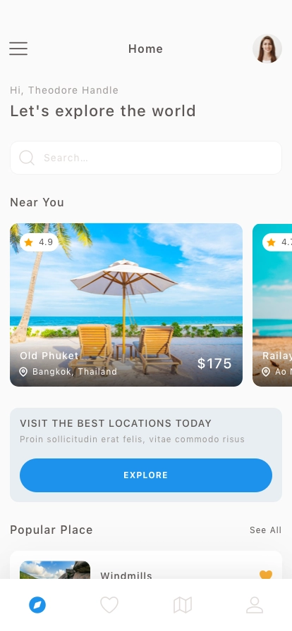 Traveling Mobile App UI Kit - Screenshot 1