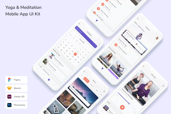 Yoga & Meditation Mobile App UI Kit