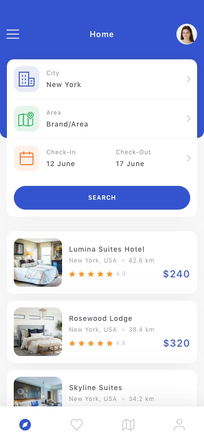 Travel Booking Mobile App UI Kit - Screenshot 1