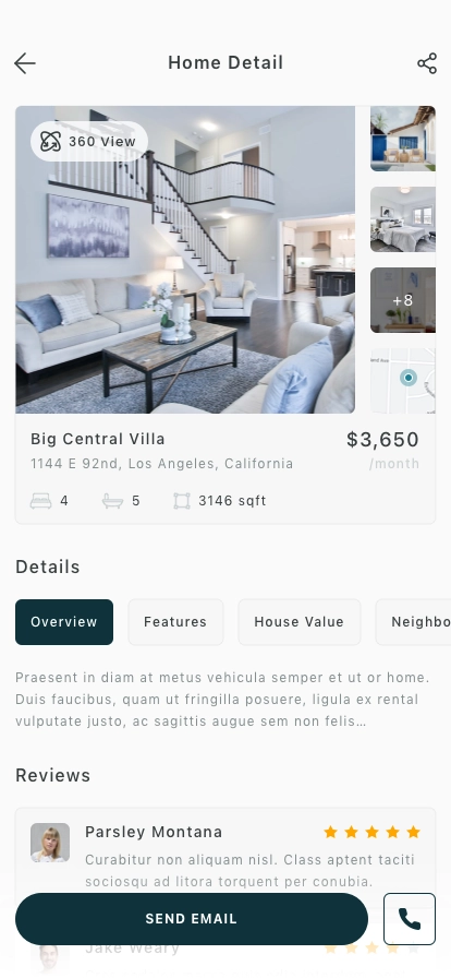 Home Leasing Mobile App UI Kit - Screenshot 4