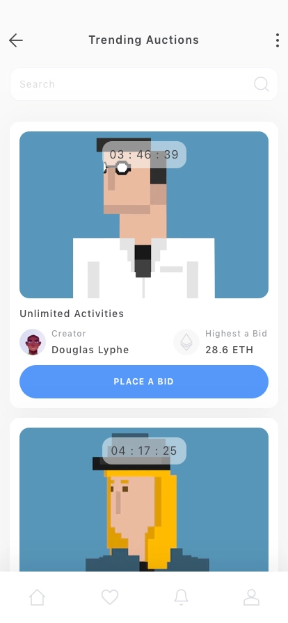 NFT Marketplace Mobile App UI Kit - Screenshot 2