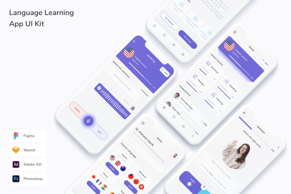 Language Learning App UI Kit