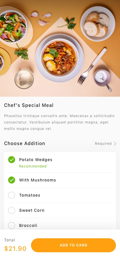 Food Delivery App UI Kit - Screenshot 2