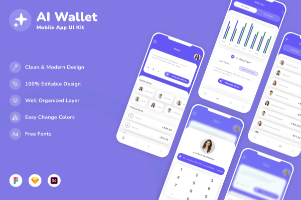 AI Wallet Mobile App UI Kit