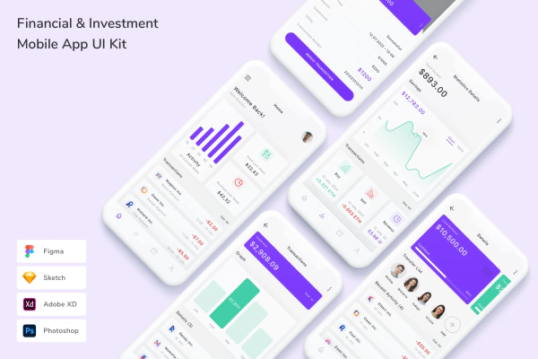 Financial & Investment Mobile App UI Kit