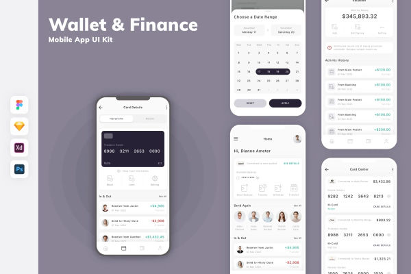 Wallet & Finance Mobile App UI Kit