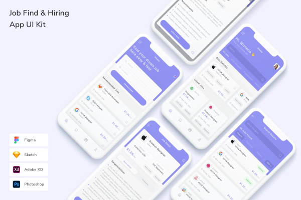 Job Find & Hiring App UI Kit